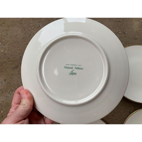 4 VINTAGE NATIONAL AIRLINES JACKSON CHINA 7” DESSERT PLATES 1970'S - Picture 6 of 9